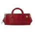 Vintage Woven Top Handle Clutch, &pound;150, Handbags, Red, Leather, Back view